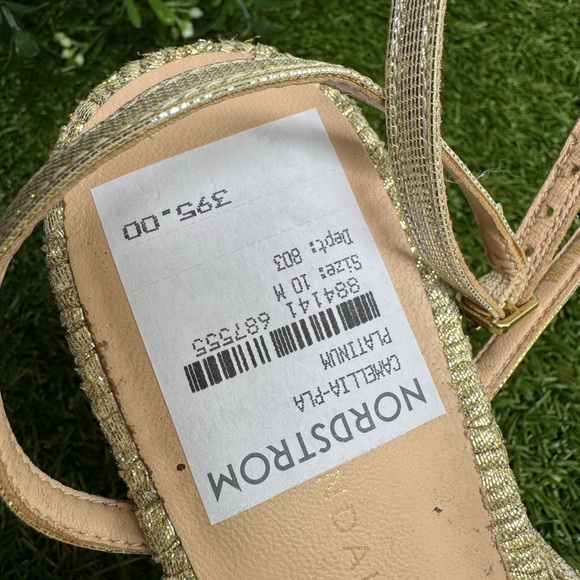 Loeffler Randall Camellia in champagne size 10 women’s party shoes block Heel - Picture 16 of 16